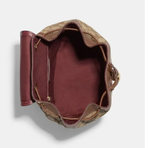 New! Dempsey Drawstring Backpack In Signature Jacquard - Main Image